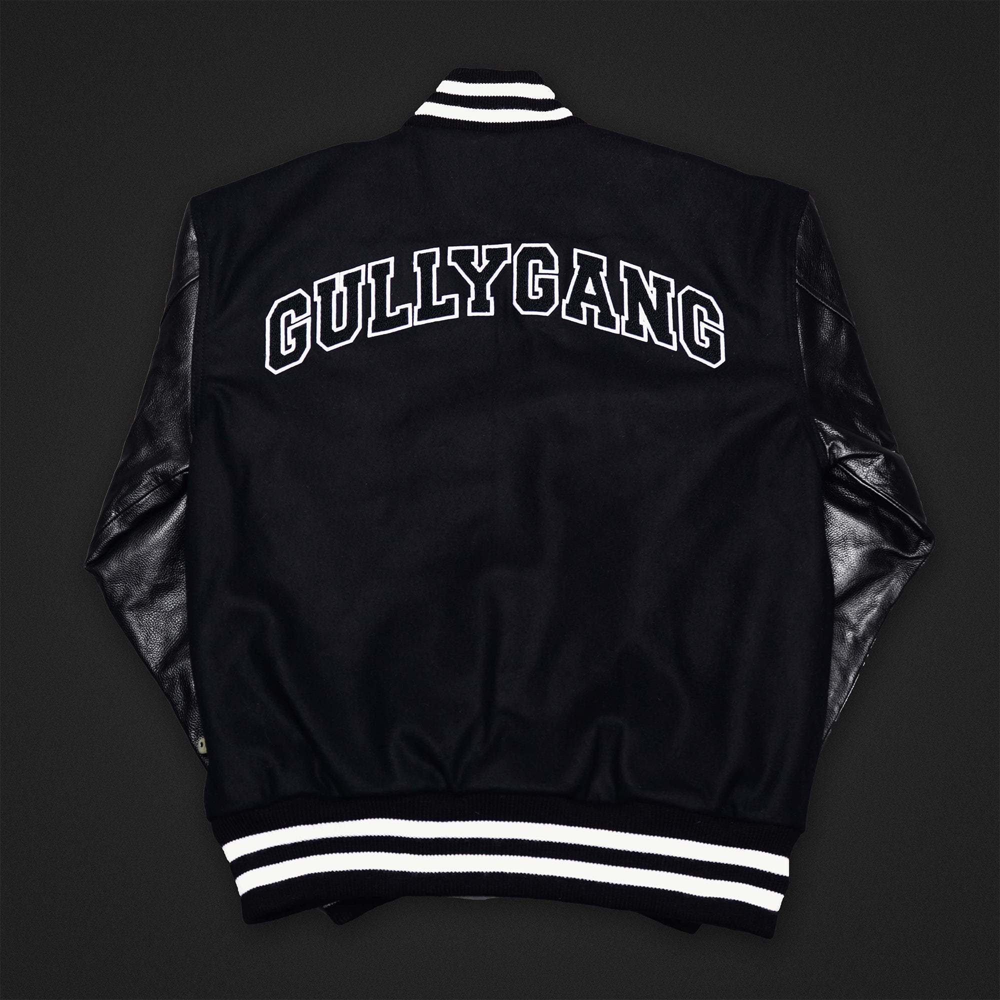 Classic Gully Gang Varsity Jacket - Black